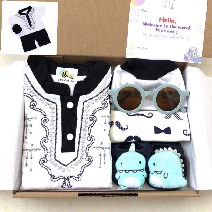 

[Best Seller] hampers bayi laki-laki /hampers bayi cowok /kado bayi - Hitam/putih B, Box coklat+pita