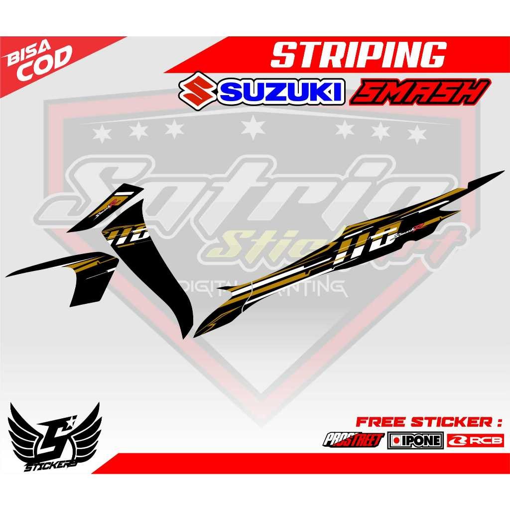 STRIPING VARIASI  SUZUKI SMASH 110 / STICKER LIST VARIASI MOTOR SUZUKI SMASH 110