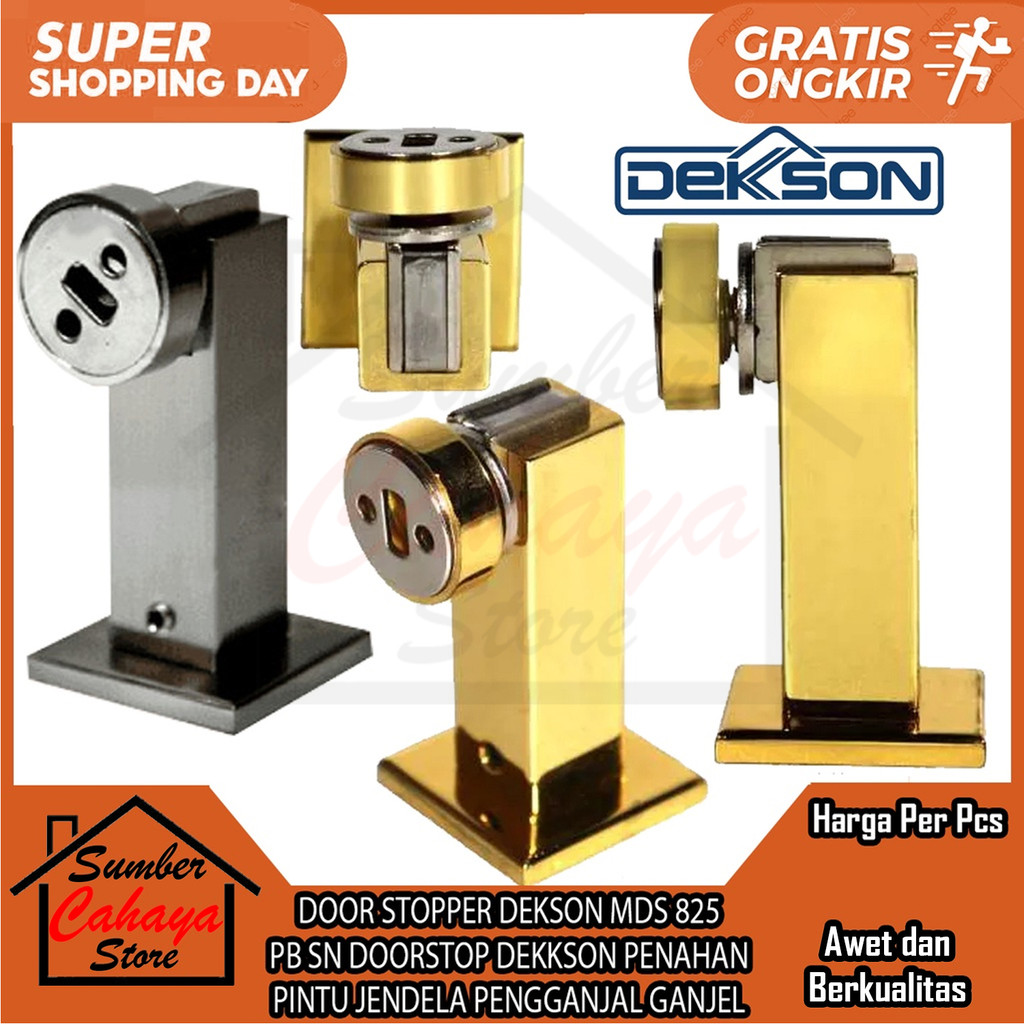 Dekson MDS 825 PB SN Stop Dekkson Door Stopper Penahan Pintu Jendela Pengganjal Ganjel Setoper Stope