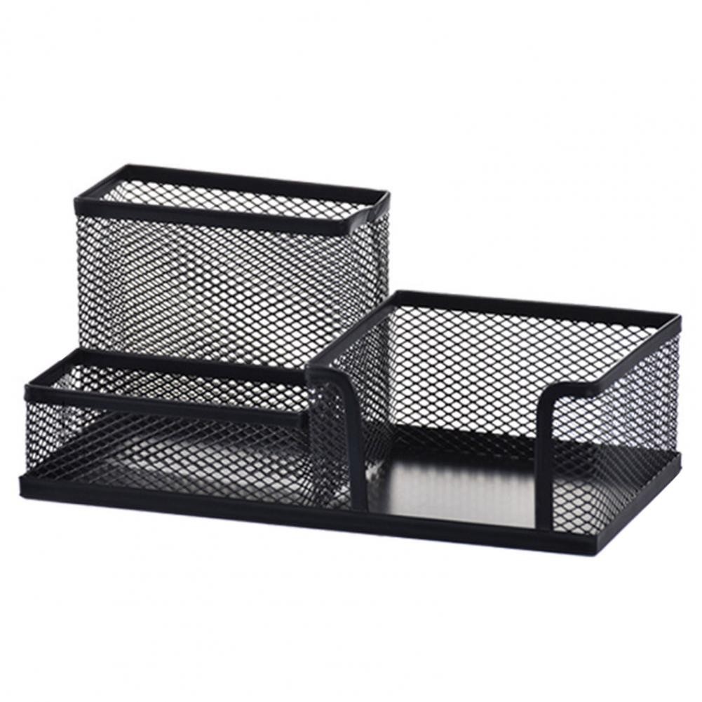 

Office Desk Organizer Capacity Wire Mesh Pencil Holder Makeup Brush Organizer for Office Stable Non-slip Design Desktop