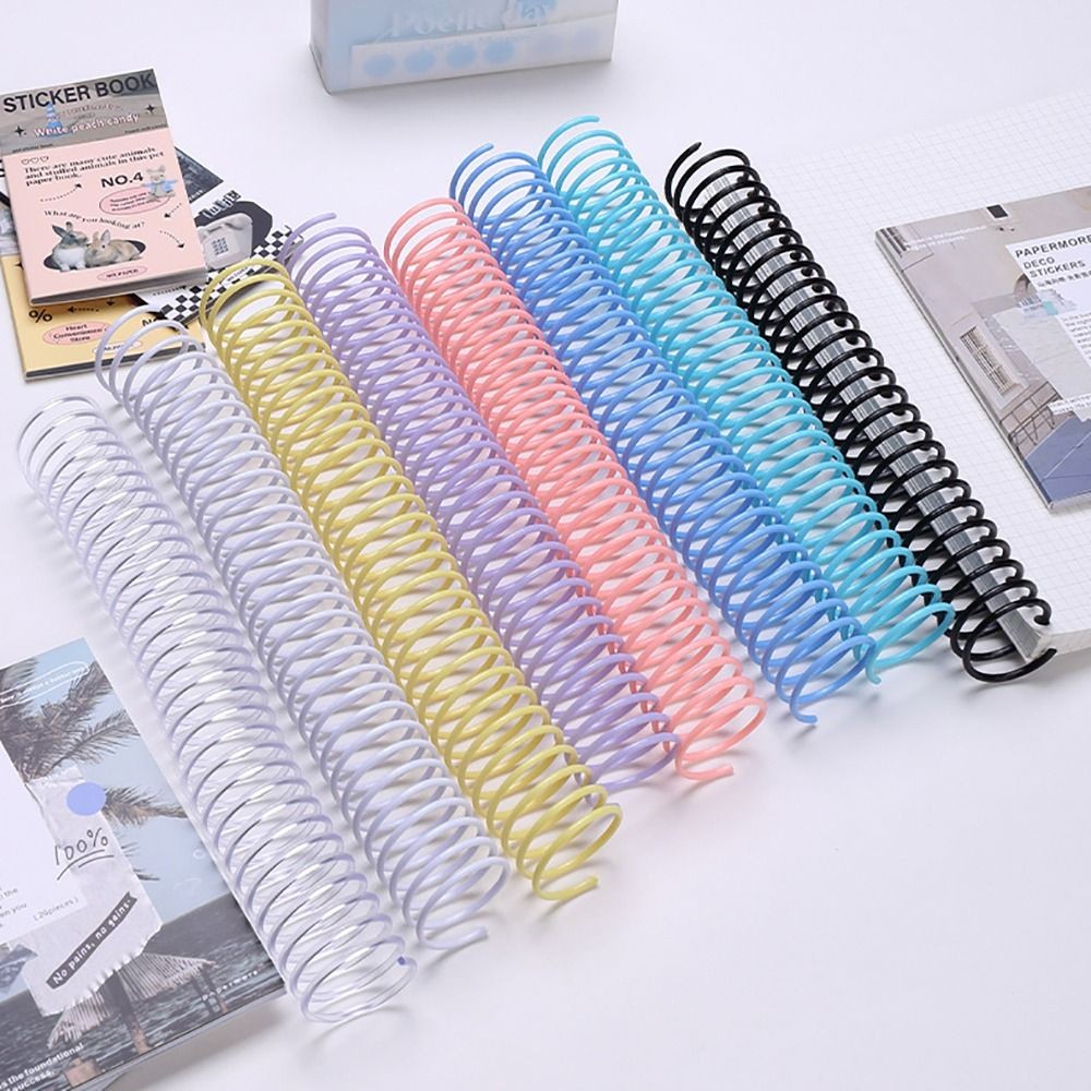 

5PCS Plastic Loose-leaf Binding Coils Spiral Diameter 16/35MM Loose-leaf Binding Strip DIY Trimmable Scrapbook Album Binder