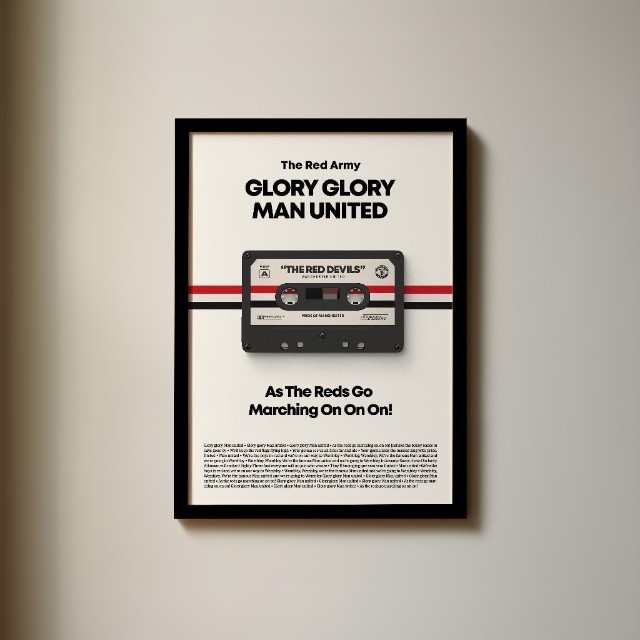 Poster Manchester United | Football Chant - Glory Glory Man United | Window to Anywhere - Hiasan Din