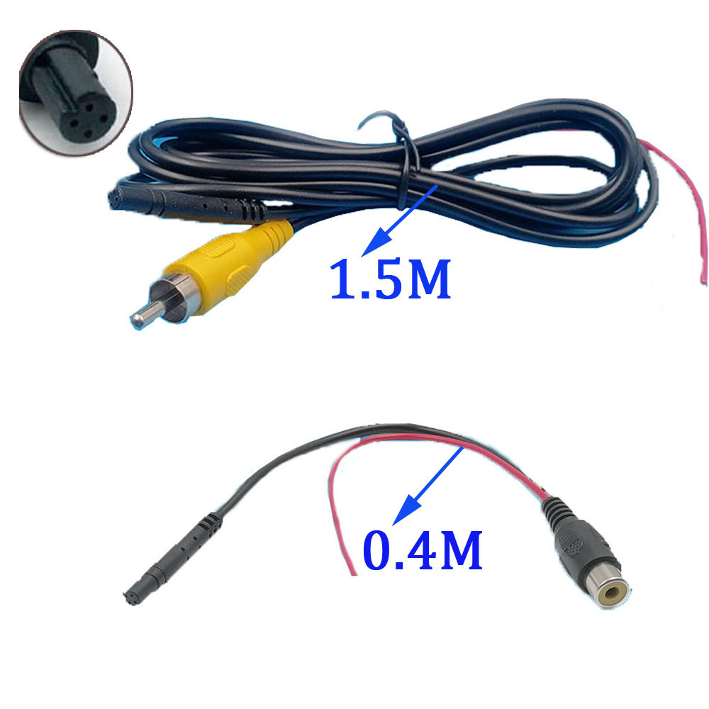 4 PIN Female Head To RCA Male Female Adapter Cable Reversing Video Extension Cable