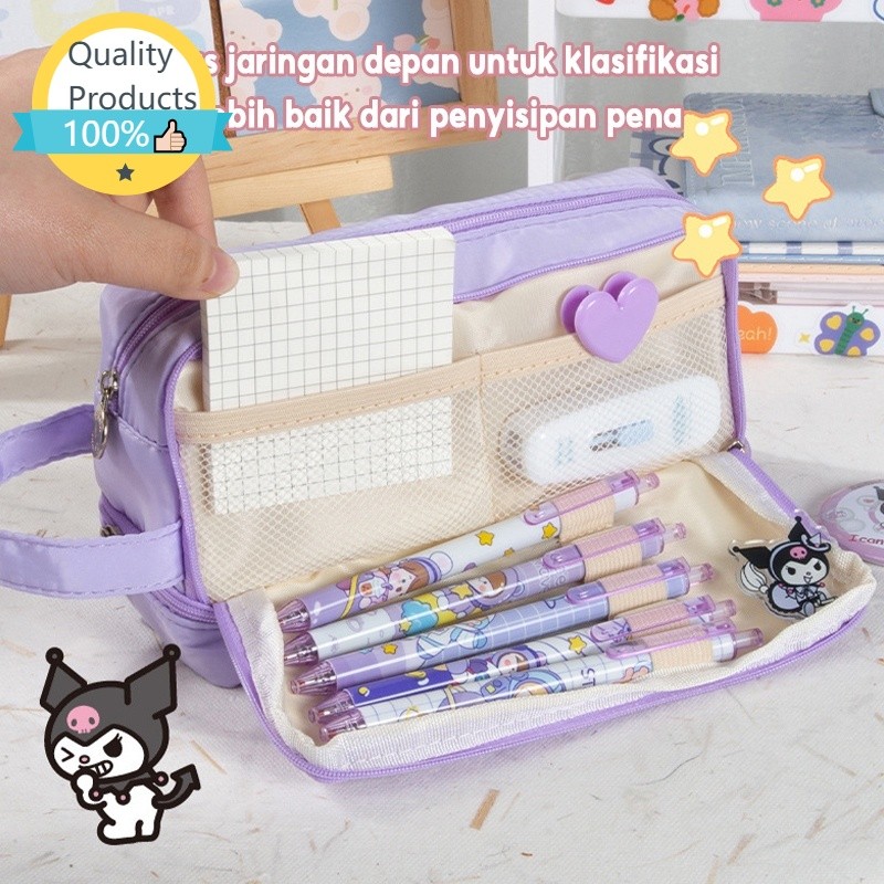

READY STOCK Besar Jumbo Pencil Cases Large Capacity Pencil Bag Pouch Holder Box for Girls Office Student Stationery Organizer School