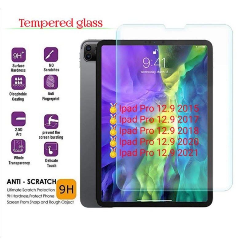 Antigores Ipad Pro 12.9"inch 2015 2017 2018 2020 2021 2022 / anti gores ipad pro 12.9 inch / tempere
