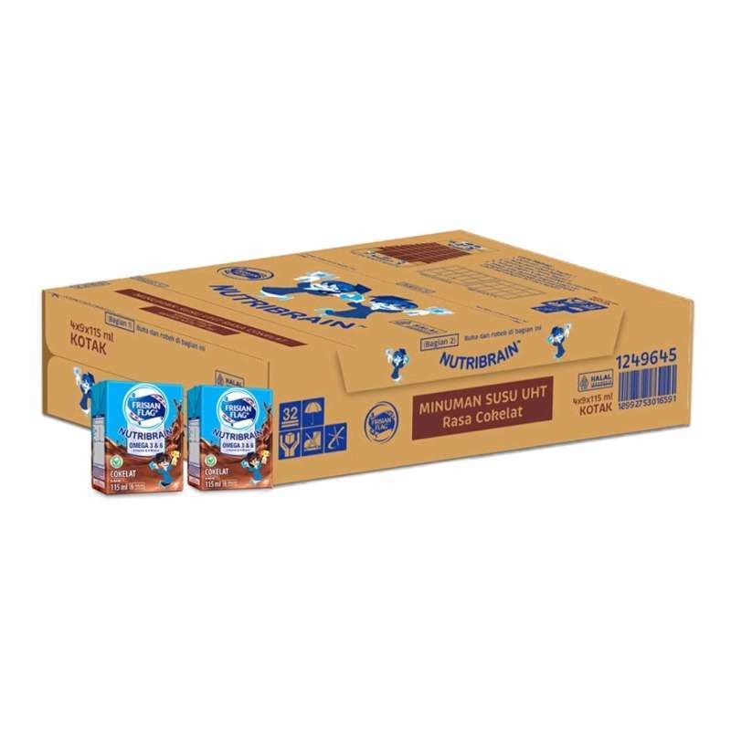 

Frisian Flag Susu UHT Cokelat Nutribrain 1 Karton (36x115ml)