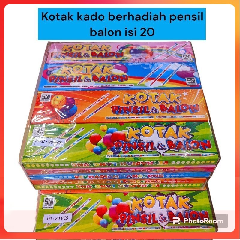 

mainan kotak box supraise pensil balon isi20