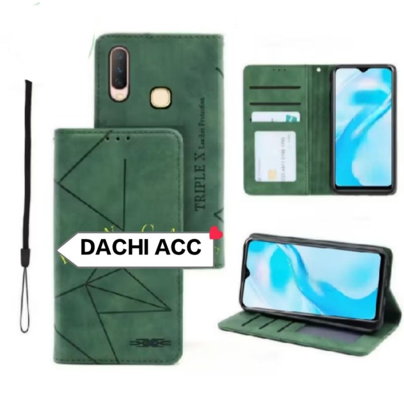 VIVO Y17 Y12 Y12i Y11 Y15 (1901) (1904) (1906) (2007) (1902) CASE SARUNG HP DOMPET KULIT FLIP COVER