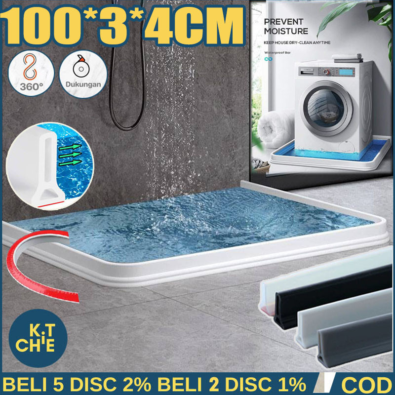 KC Pembatas WC Water Wastafel Karet Penahan Air 2M Pembatas WC Penyekat Air Banjir Pembatas Penyekat