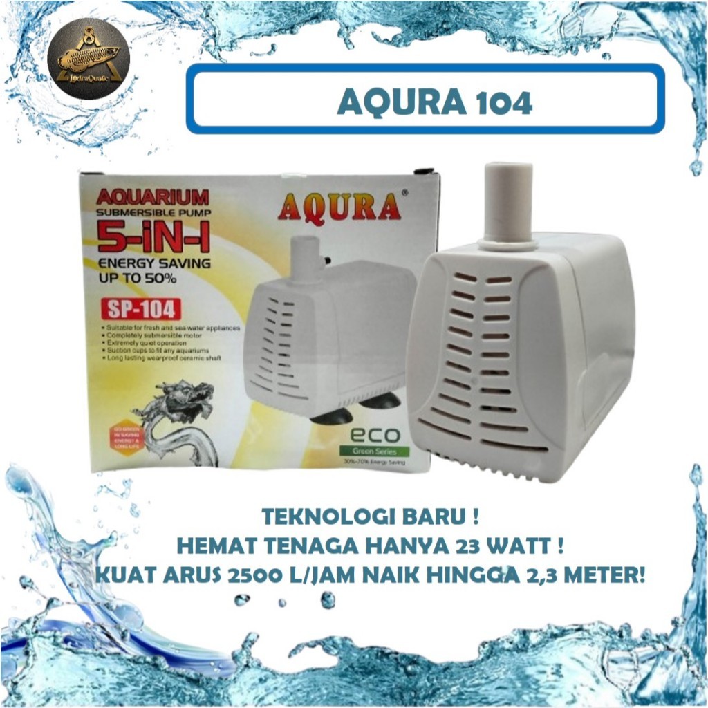 GH45RF PROMO AQURA SP-104 POMPA KOLAM IKAN AQURA SP 104 NAIK 2,3 METER POMPA 2500 LITER PER JAMPOMPA