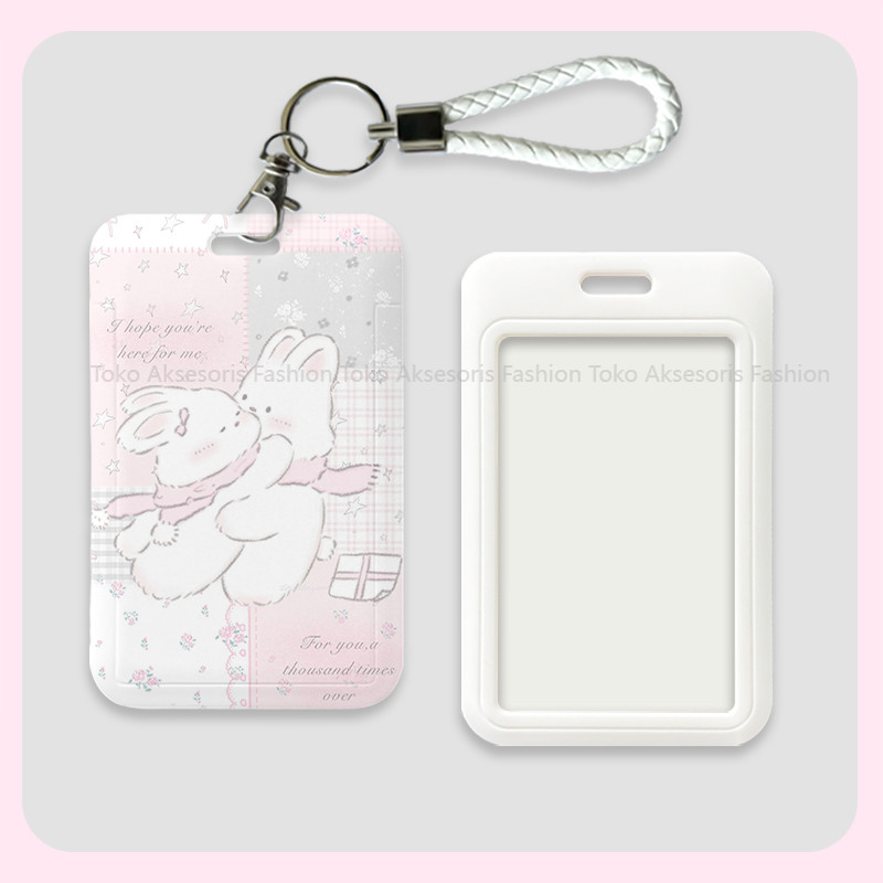 

id card holder tempat kartu lucu layer lanyard photocard aesthetic gantungan kartu nama tag cute nametag cari di lanyard 075