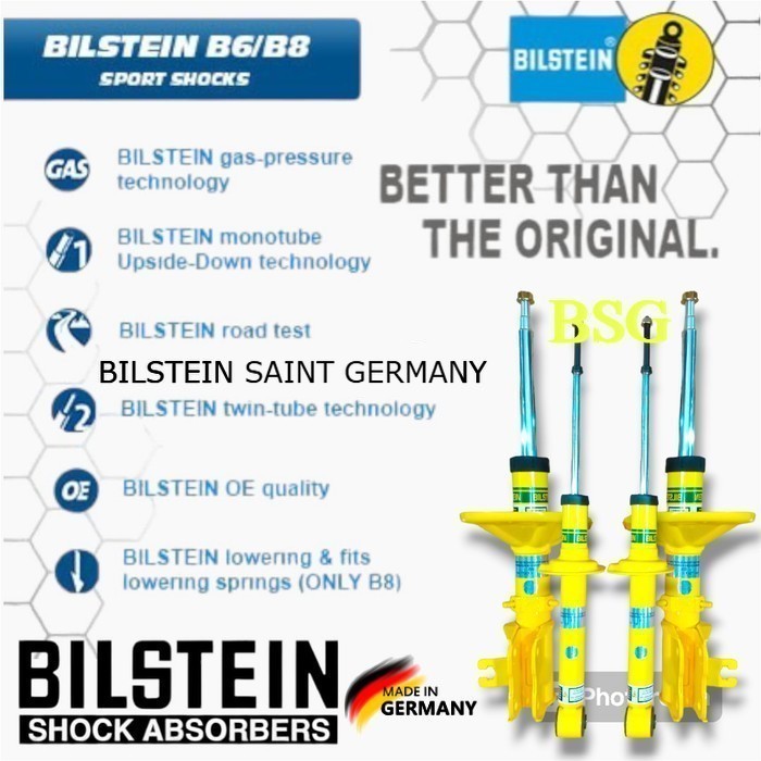 Shock Breaker/Shock absorber Toyota Starlet kotak depan dan belakang Bilsten b6 original germany