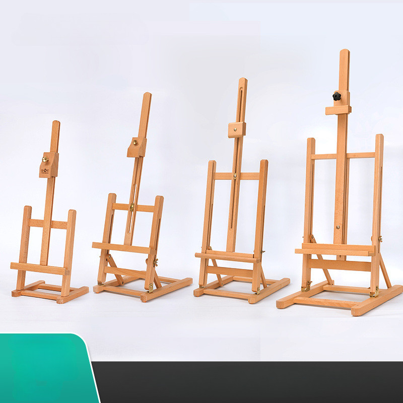 

Beech Wine Solid Wood Desktop Oil painting Sketch Easel for Children Adult Table Display Folding Easels