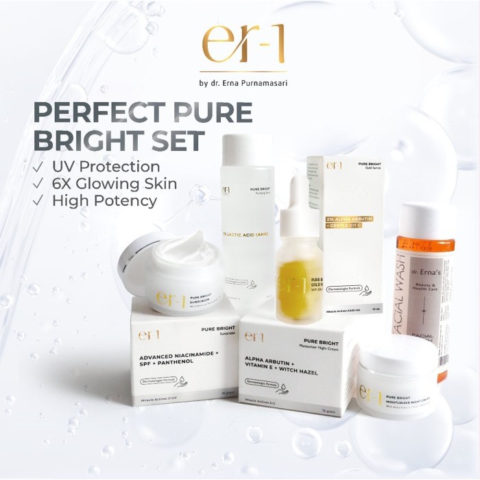er-1 by dr. Erna Perfect Pure Bright Set 5 Pcs - Skincare Pencerah