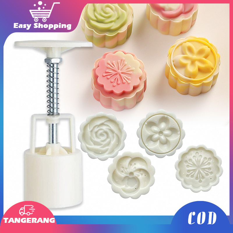 50g Cetakan Kue Bentuk Bunga Sakura Kecil Cetakan Kue Bulan Plastik Mooncake Cherry Blossom