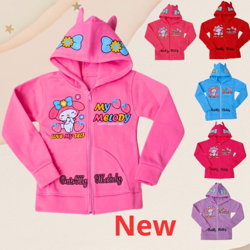 Jaket Anak Melody Fleece Hoodie Warna-Warni