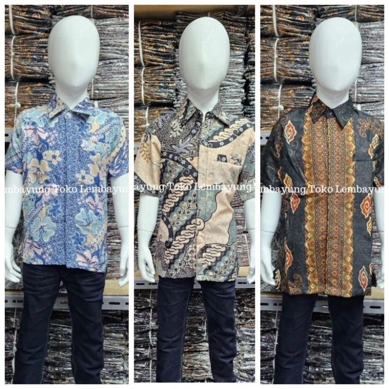 Kemeja Batik Anak Laki Laki Baju Pesta Anak Kemaja Batik Anak Umur 3-12 Tahun