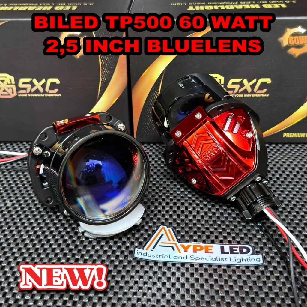 LAGI PROMO ORIGINAL BILED PROJECTOR 2,5 INCH BLUELENS PREMIUM SXC TP500 RED COVER FLAT CUT OFF PROJI