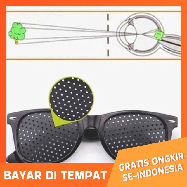 KACAMATA TERAPI ANTI MYOPIA PIN HOLE GLASSES TITIK LUBANG KACAMATA PINHOLE GLASSES MURAH ORIGINAL TE