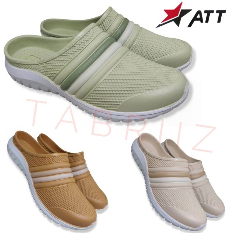 Sandal Wanita ATT Sandal Slop Sendal Wanita Full Karet - Model Trendi