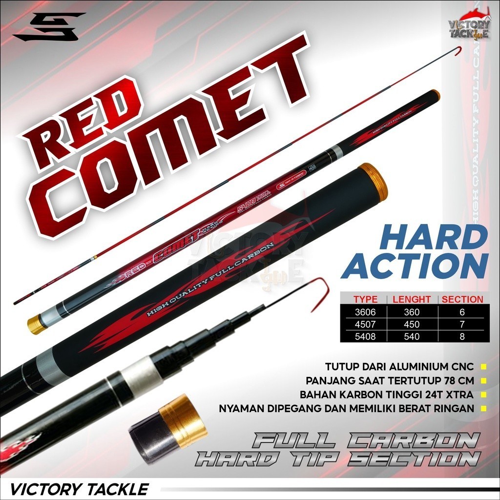 EXTRA BONUS | VERSUS GO-STRIKE RED COMET 360 | 450 | 540 JORAN PANCING TEGEK JORAN KOLAM GALATAMA LE