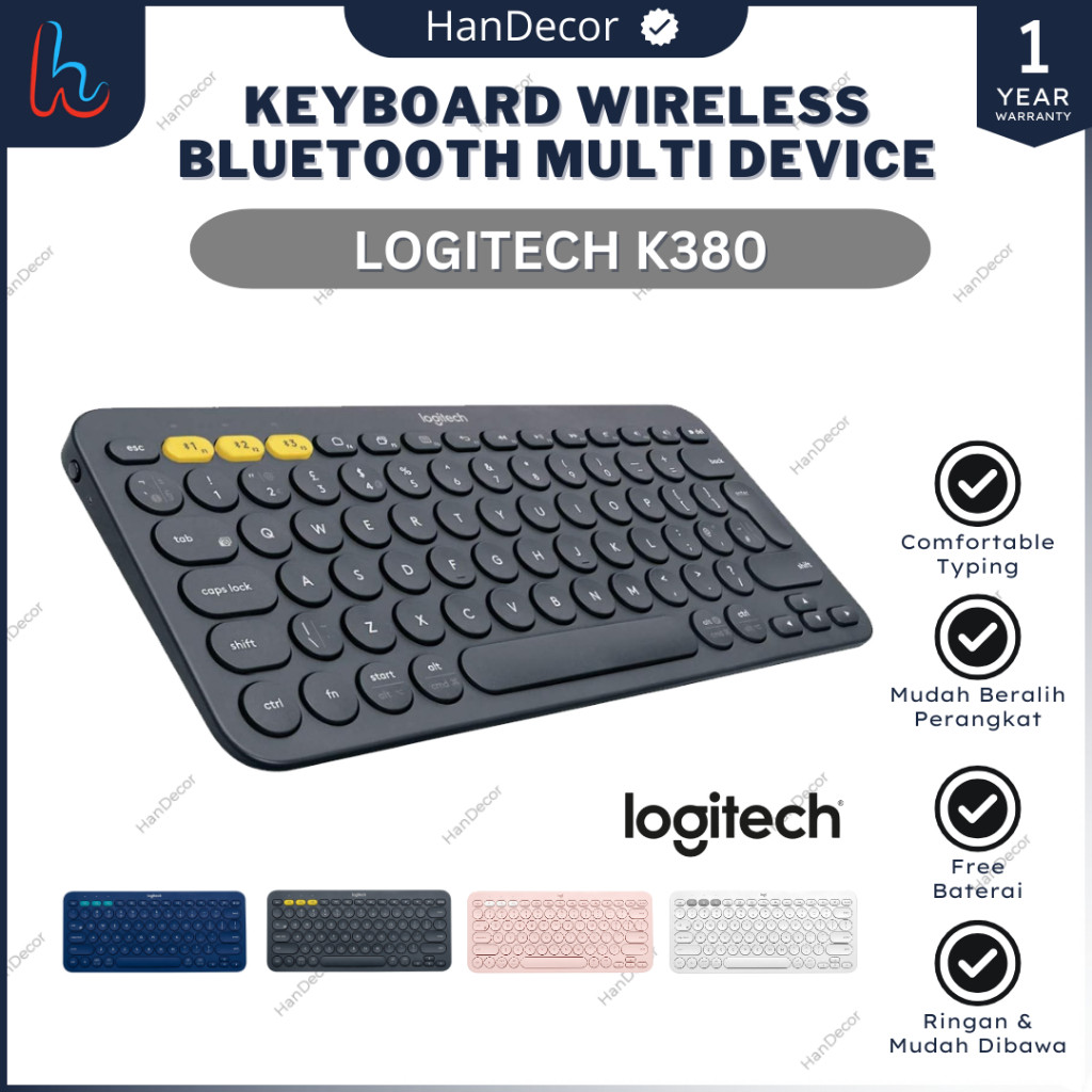 Logitech K380 Keyboard Wireless Bluetooth Komputer | Keyboard K380 Laptop Bluetooth