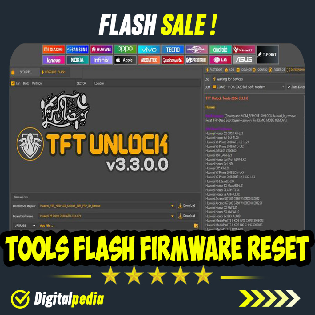 Aplikasi Service Hp Android Tft Unlock Tools Flash Firmware Reset Erase Frp Factory Reset Dll