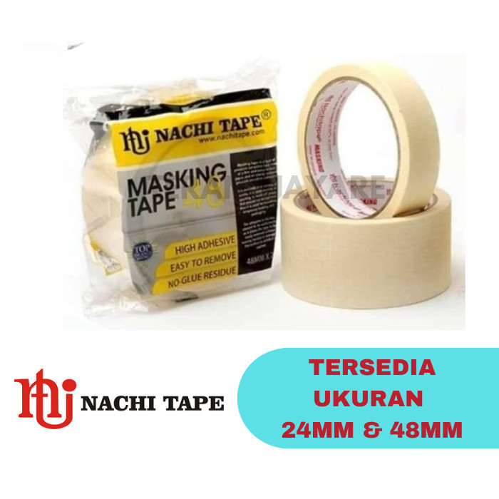 

Lakban Kertas Masking Tape Nachi 24mm / 48mm - 1inch/2inch