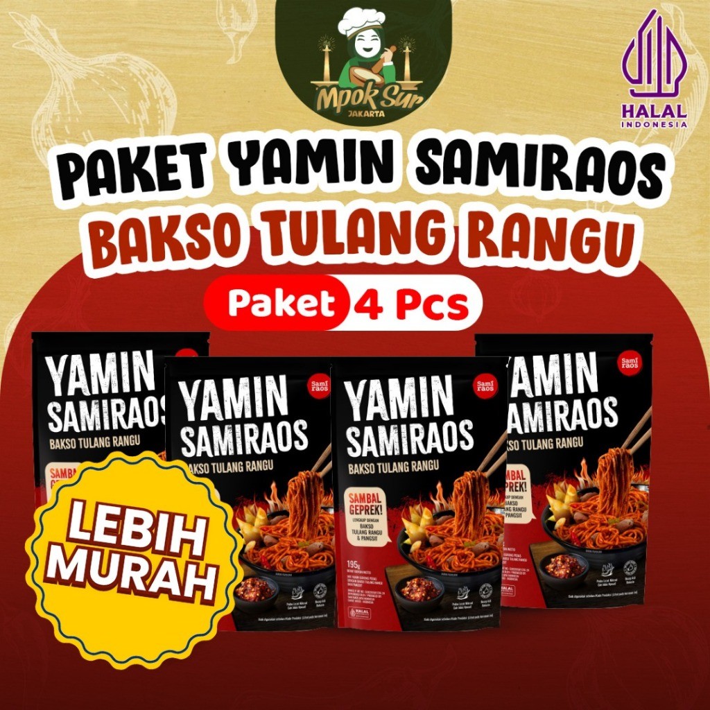 

Paket Hemat Sami Raos Yamin Baso Tulang Rangu Samiraos Isi 4pcs