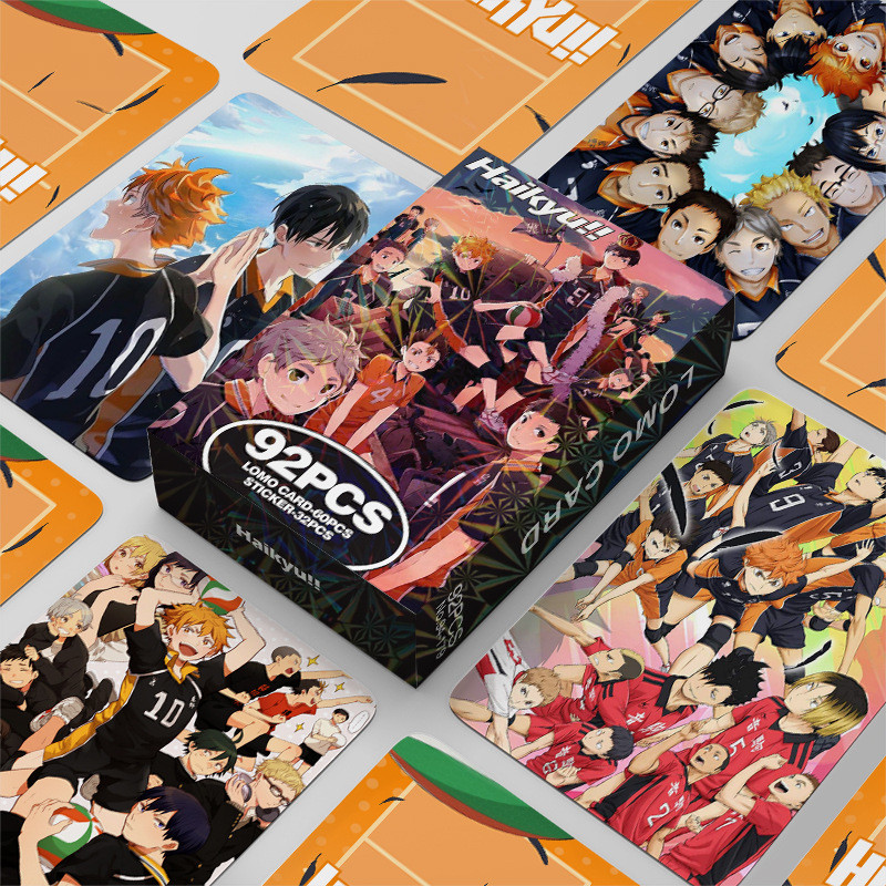 

92PCS Anime Stickers Haikyuu!! Figures Card Hinata Shoyo Photo Cards LOMO Card Photocard For Fans Collection Gift