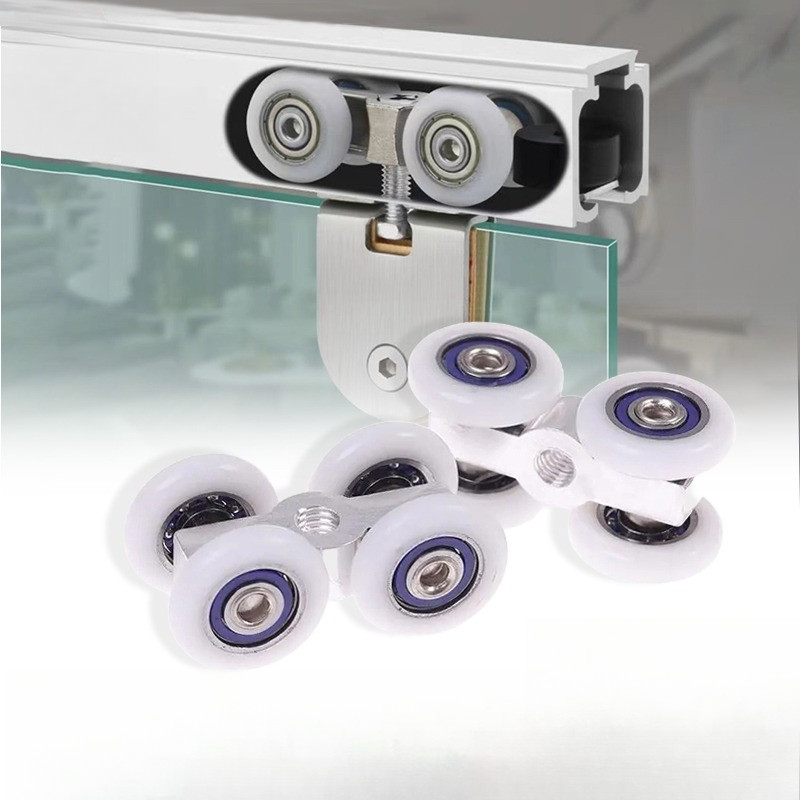 Roda Pintu Geser/Roda Gantung Kamar Mandi/Katrol Kamar Mandi/Aksesori Pintu Kaca Multifungsi