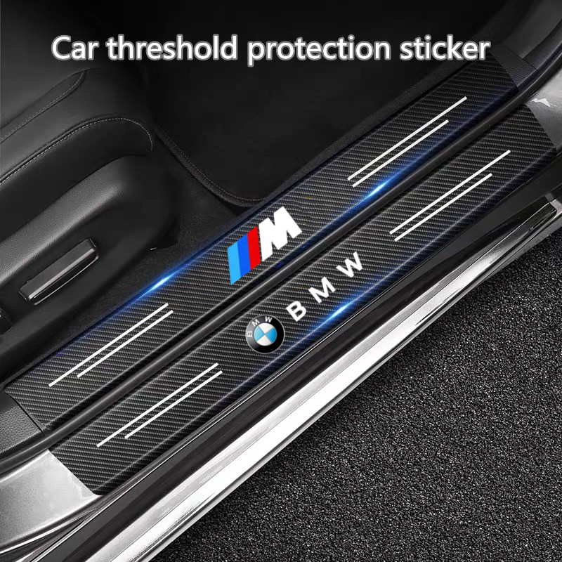 

60X7CM Carbon Fiber Car Door Threshold Protective Sticker For BMW M E30 E39 E46 E90 E93 E60 F10 M5 M6 M7 X4 X5 X1 accessories