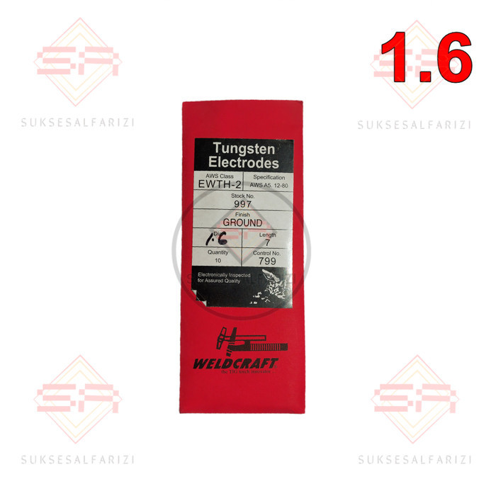 Obral Diskon Stik Kawat Tungsten Elektroda Torch 1.6 WELDCRAFT Needle Jarum Kawat Las Argon Welding 