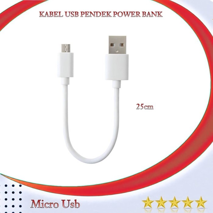 kabel usb charger pendek power bank micro & type c original new
