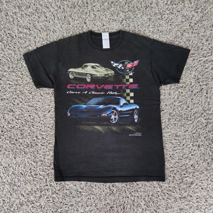 TS37 kaos vintage Corvette by andy's tee fruit of the loom original