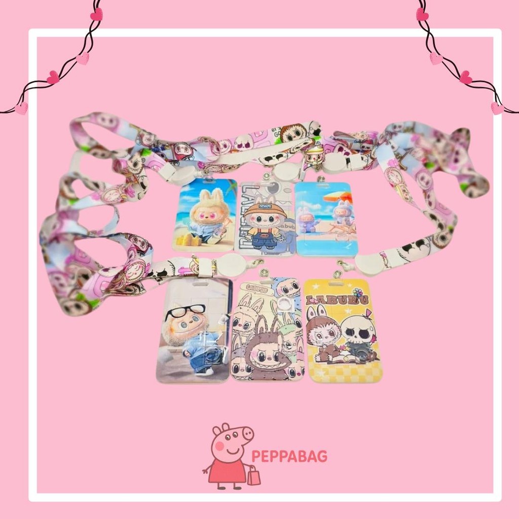 

ID card/Labubu gantungan name tag id cardholder/gantungan tali kartu akses kantor MRT BUSWAY-ES0494