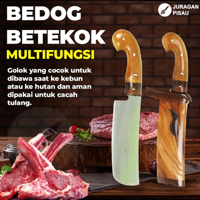 Bedog Betekok Pisau Baja Per Kupas Kelapa Cacah Tulang Juragan Pisau