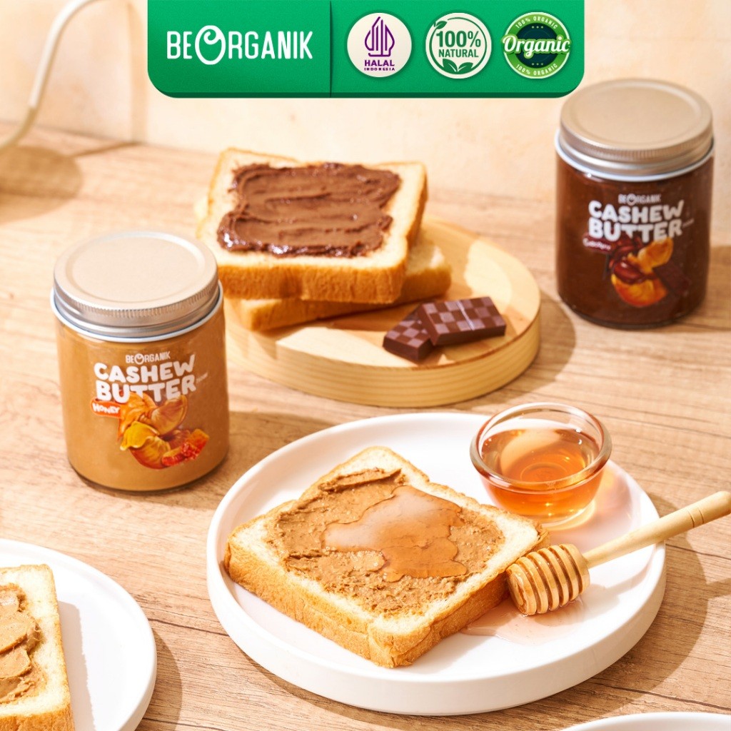 

Beorganik Roasted Cashew Butter / Selai Kacang Mede 260Gr (Unsweetened, Gluten Free, Vegan)