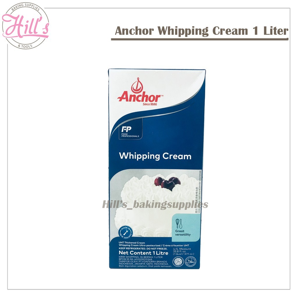 

PROMO MURAH !!! ANCHOR WHIPPING CREAM CAIR 1 L / WHIP CREAM 1 LTR/ DAIRY WHIPCREAM 1 LITER