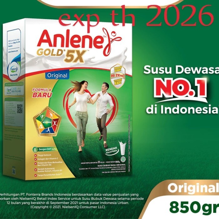 

[PROMO]Best Seller susu bubuk ANLENE gold 5x rasa original & coklat 850gr - original