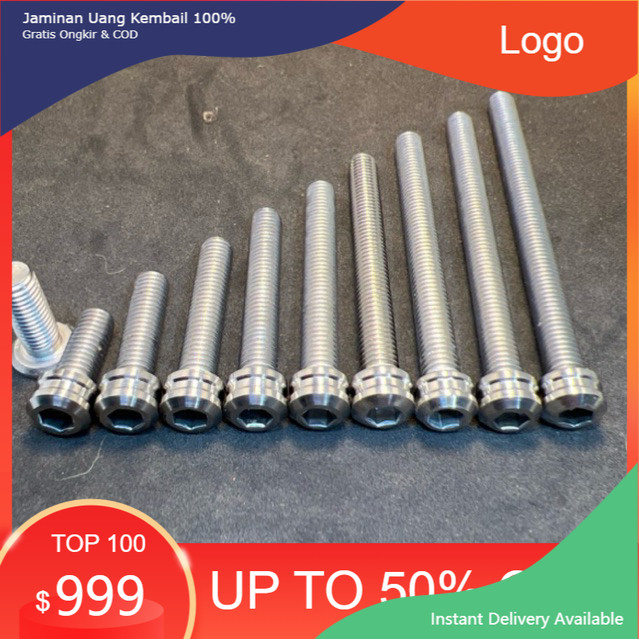 Baut drat 12 motif custom m8 drat 12 handmade steanlis asli 304 panjang 2 cm sampai 10cm