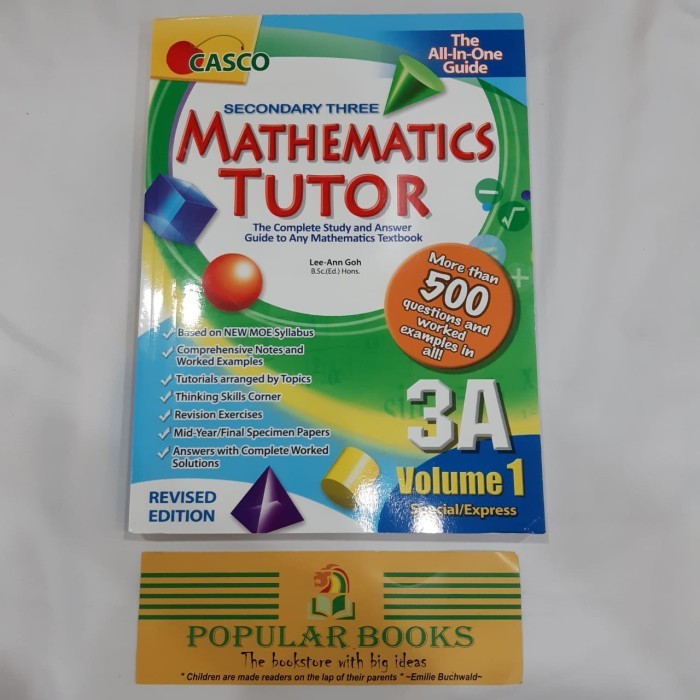 

Secondary Three Mathematics Tutor Set 3A Vol.1/2 & 3B