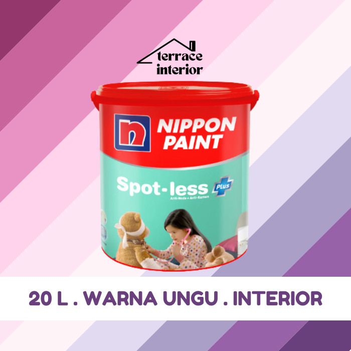 Cat Tembok Spotless Plus Nippon Paint Interior Warna Ungu 20 Liter