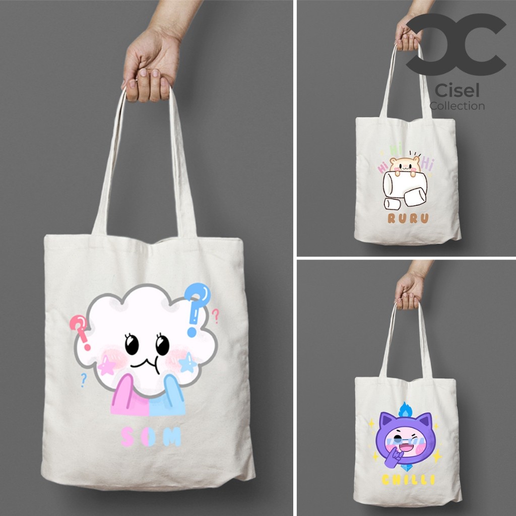 Tote Bag Tas Kanvas Resleting Truz Treasure Kpop Lucu Aesthetic Ukuran 35x40 Cisel Collection