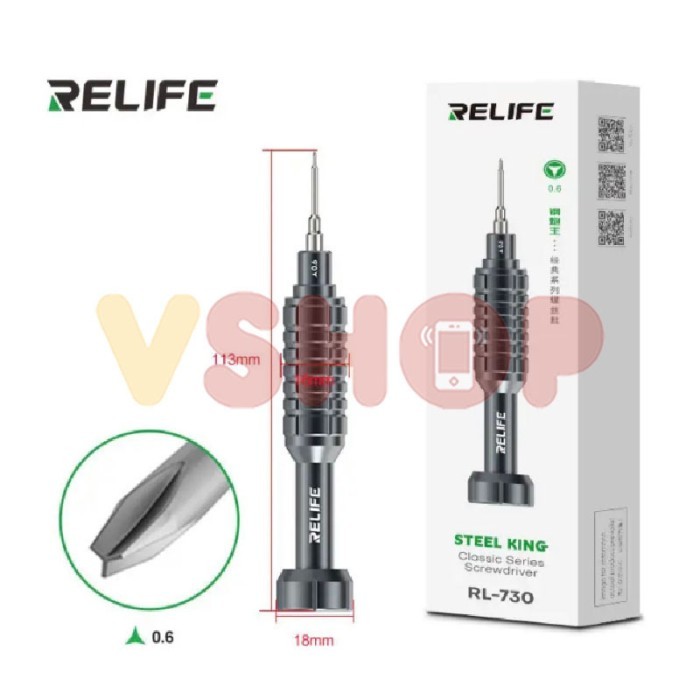 [LW] OBENG SATUAN - SCREWDRIVER STEEL KING CLASSIC SERIES RELIFE RL-730 - 0.6Y For Iphone