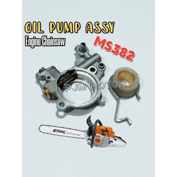 

Ms382 Oil pump plus worm gear Pompa oli mesin chain saw sthil stihl sinso senso ms 382 amplas