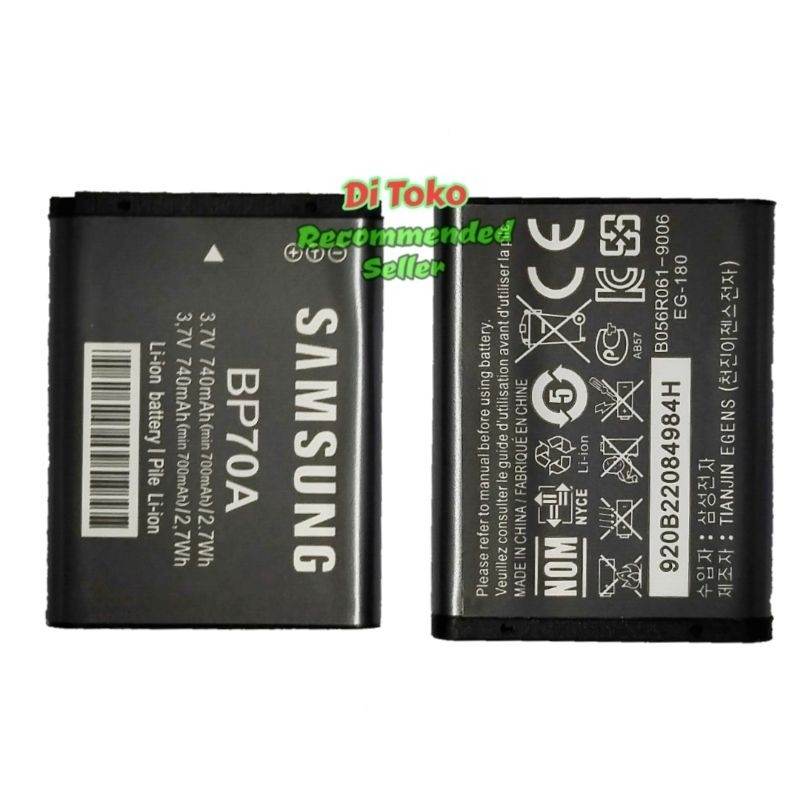 RS - Battery For Kamera Samsung Batre AQ100 DV50 DV90 Batrei ES74 ES75 ES80 ES95 ES96 Batere ES99 MV