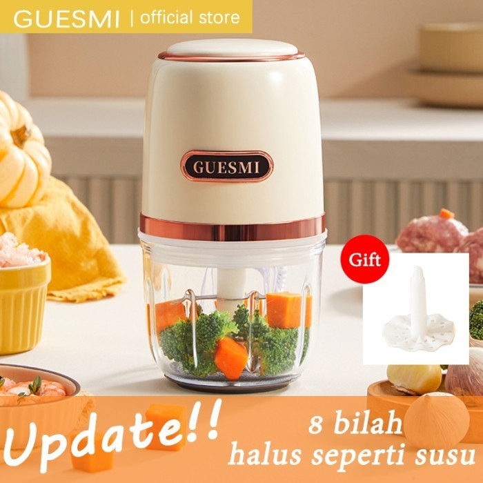 Portable Mini Chopper Blender Elektrik Penghalus Makanan MPASI Bayi - 6 bilah