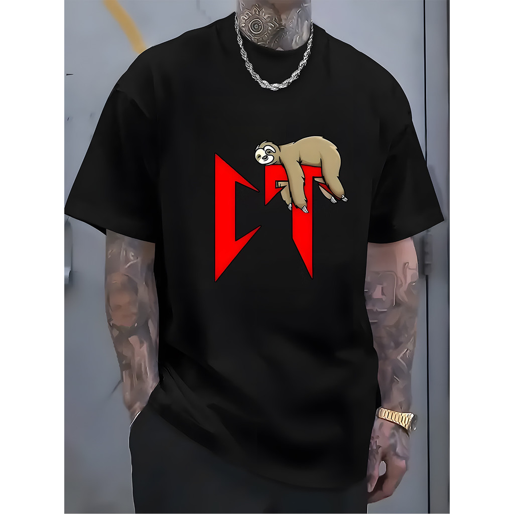 Kaos Pria Motif Simpel Baju Oblong Pria Bahan Katun Adem Nyaman Dipakai Buat Santai Jalan Jalan Kaos