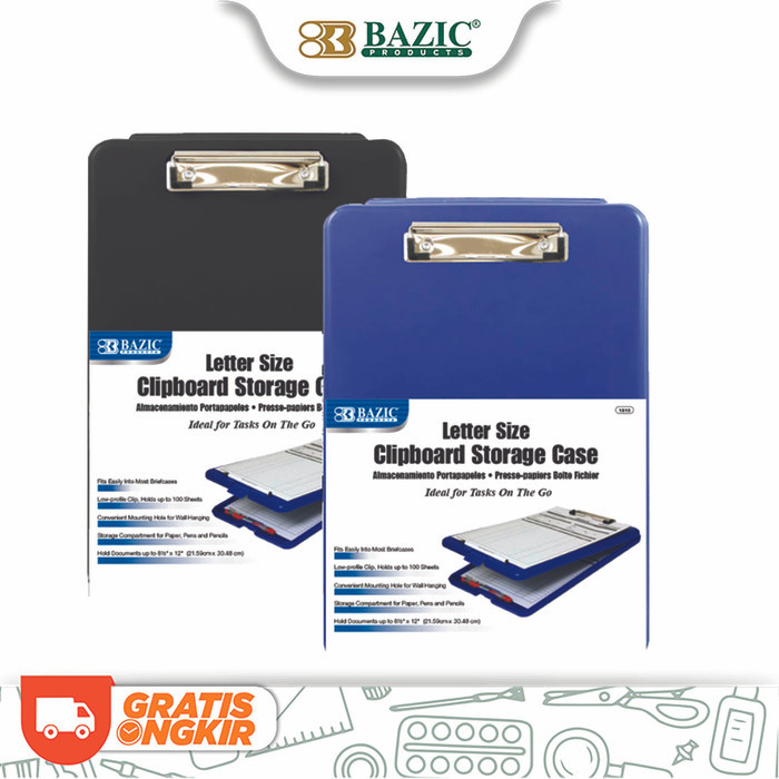 

Bazic Clipboard Storage Case - Papan Ujian - Hitam